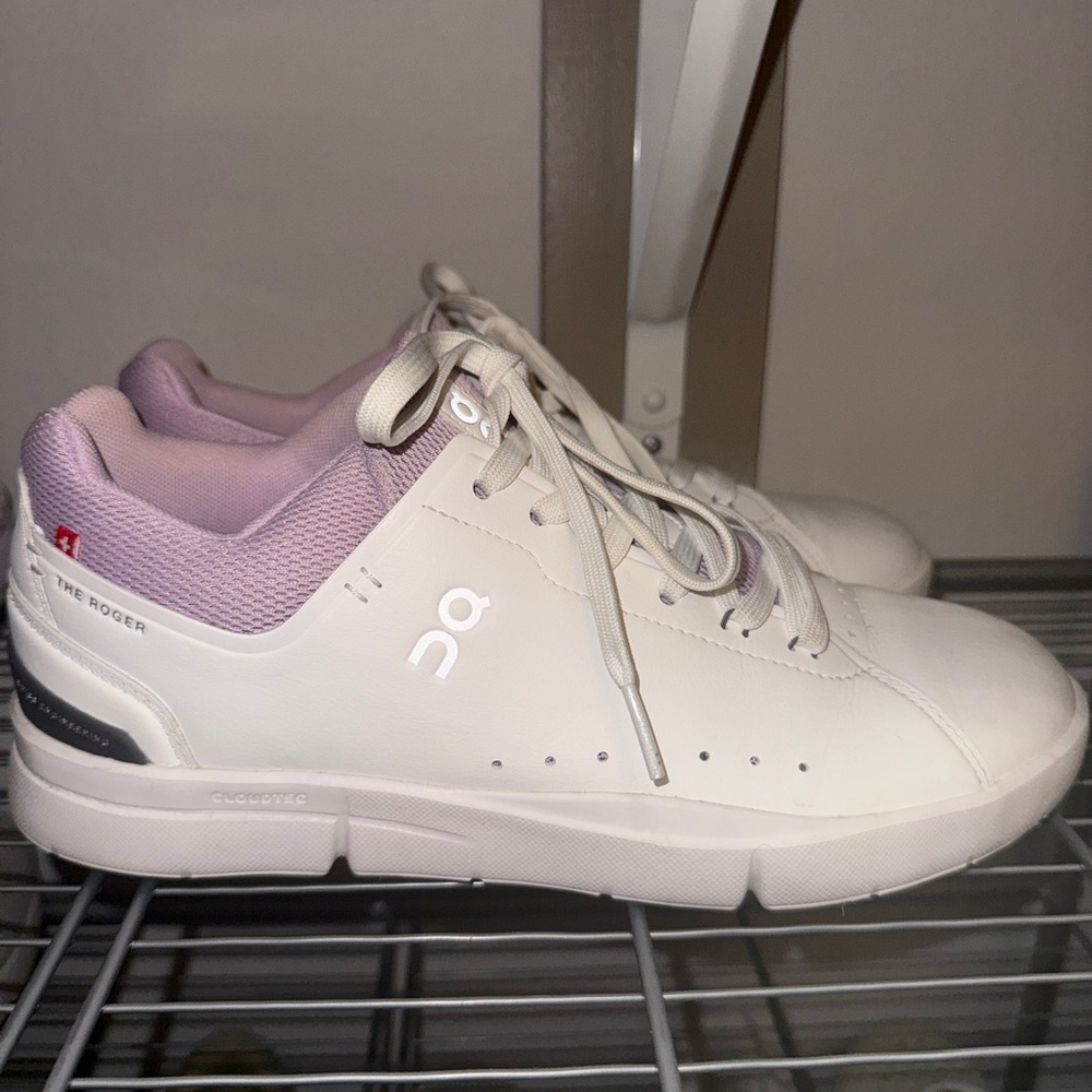 On Running Women's White and Lavender Sneakers